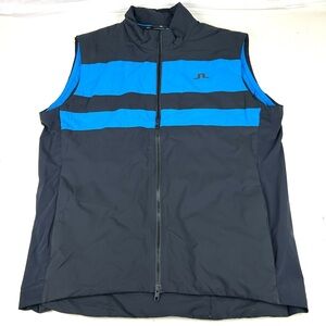 J. Lindberg Soft Shell Insulated Vest Mens Size XL Golf Outdoor Black And Blue